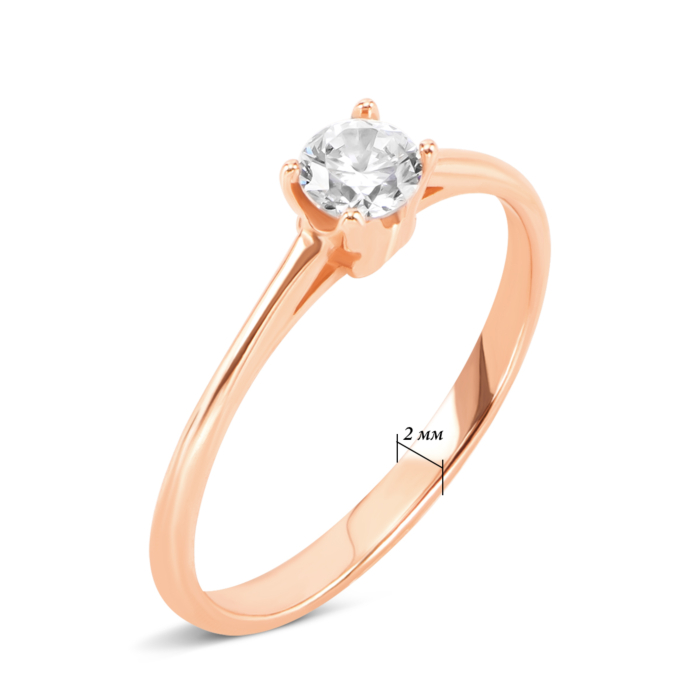 Золотое кольцо с фианитом. Артикул UG511/0390/00/01/01