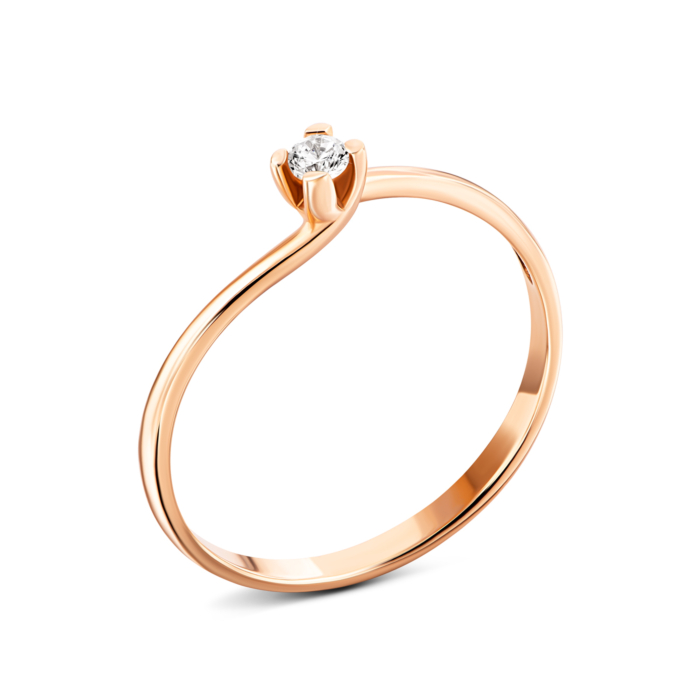 Золотое кольцо с фианитом.Артикул UG5110006/01/00/0012