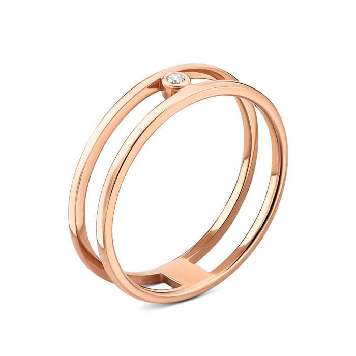 Золотое кольцо с фианитом.Артикул UG5110113110101