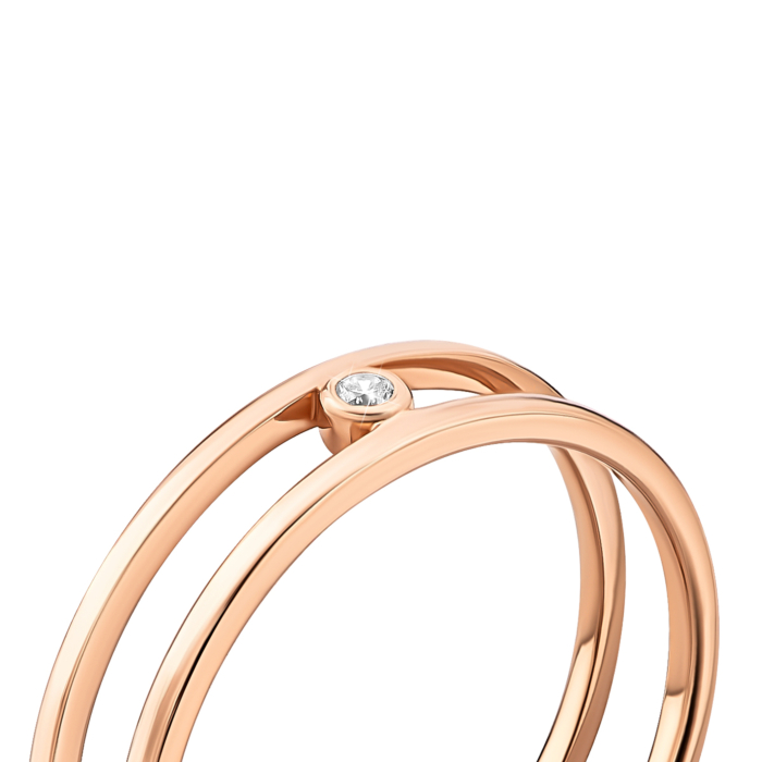 Золотое кольцо с фианитом.Артикул UG5110113110101