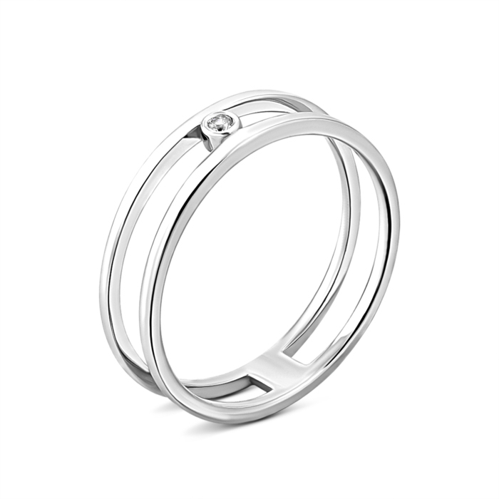 Золота каблучка з фіанітом.Артикул UG5110113110201