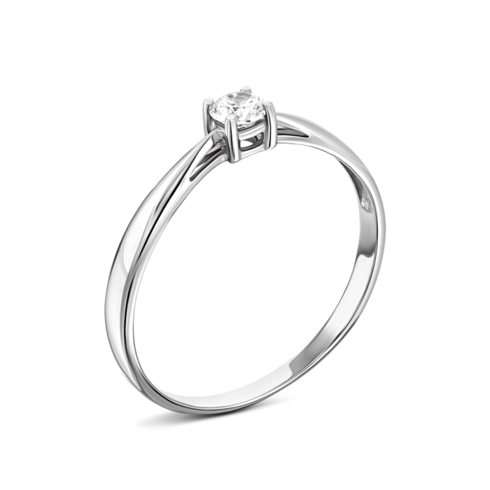 Золотое кольцо с фианитом.Артикул UG5110147810201