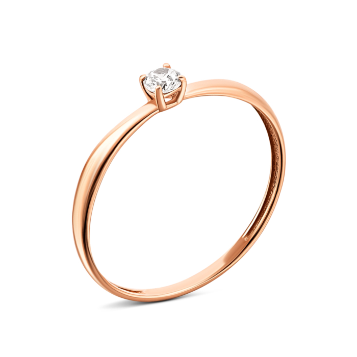 Золотое кольцо с фианитом.Артикул UG5110636210101