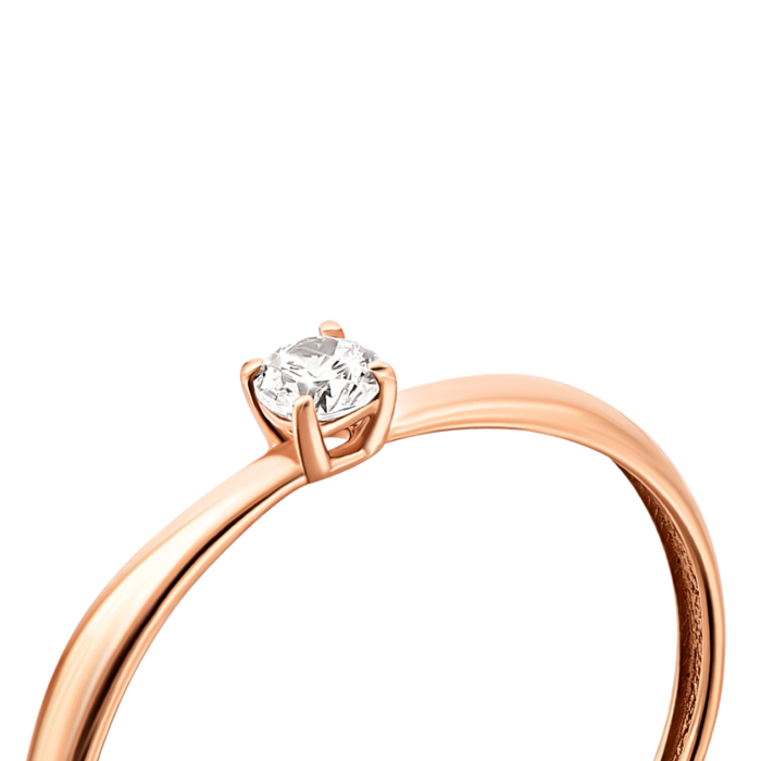 Золотое кольцо с фианитом.Артикул UG5110636210101