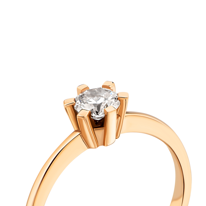 Золотое кольцо с фианитом.Артикул UG51111012801