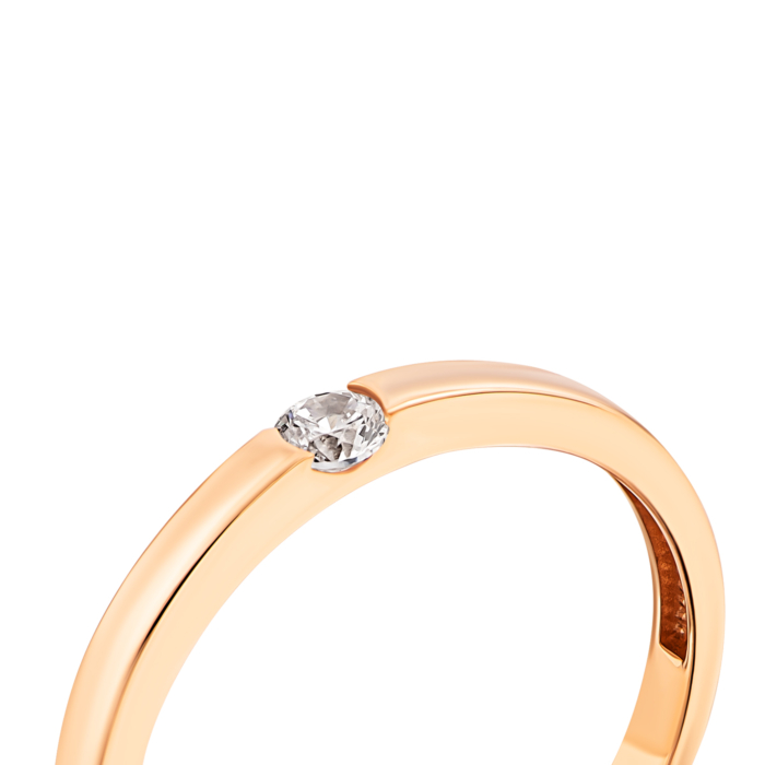 Золотое кольцо с фианитом.Артикул UG51111013001