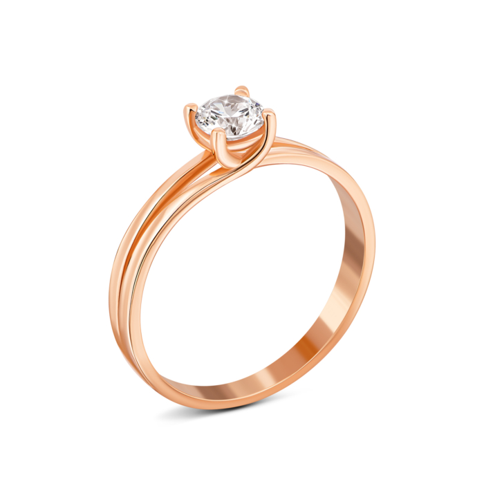 Золота каблучка з фіанітом.Артикул UG51111017101