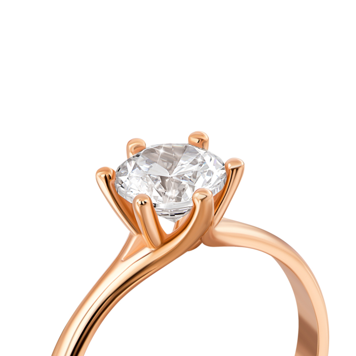 Золотое кольцо с фианитом.Артикул UG51111017301