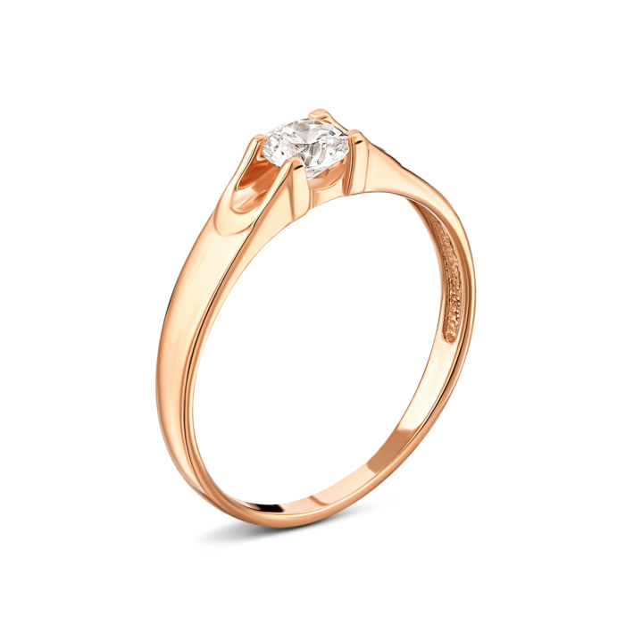 Золотое кольцо с фианитом.Артикул UG5111921