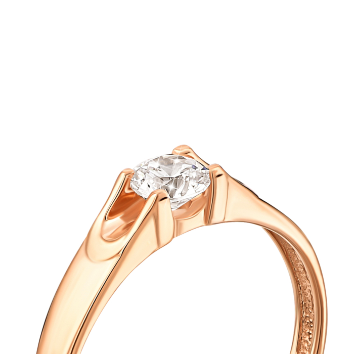 Золотое кольцо с фианитом.Артикул UG5111921