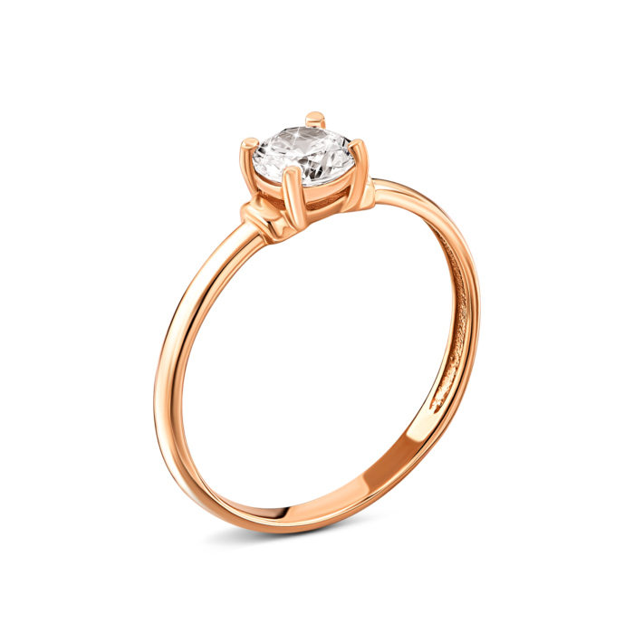 Золотое кольцо с фианитом.Артикул UG5119133110101