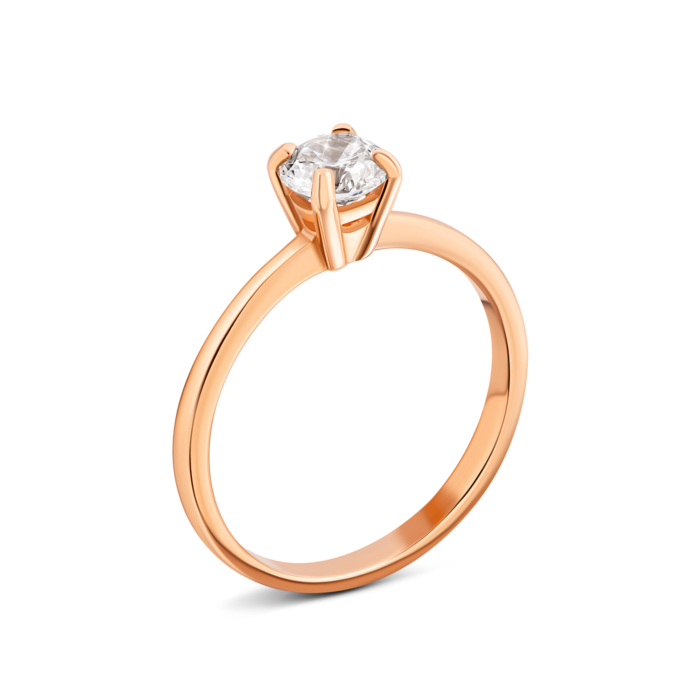 Золота каблучка з фіанітом.Артикул UG520488 цБСО1