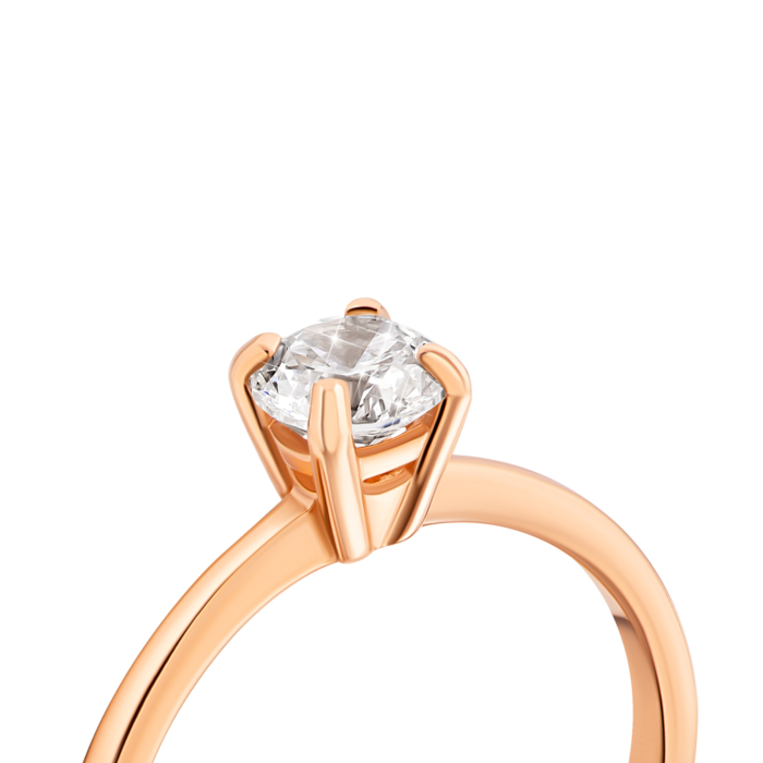 Золота каблучка з фіанітом.Артикул UG520488 цБСО1