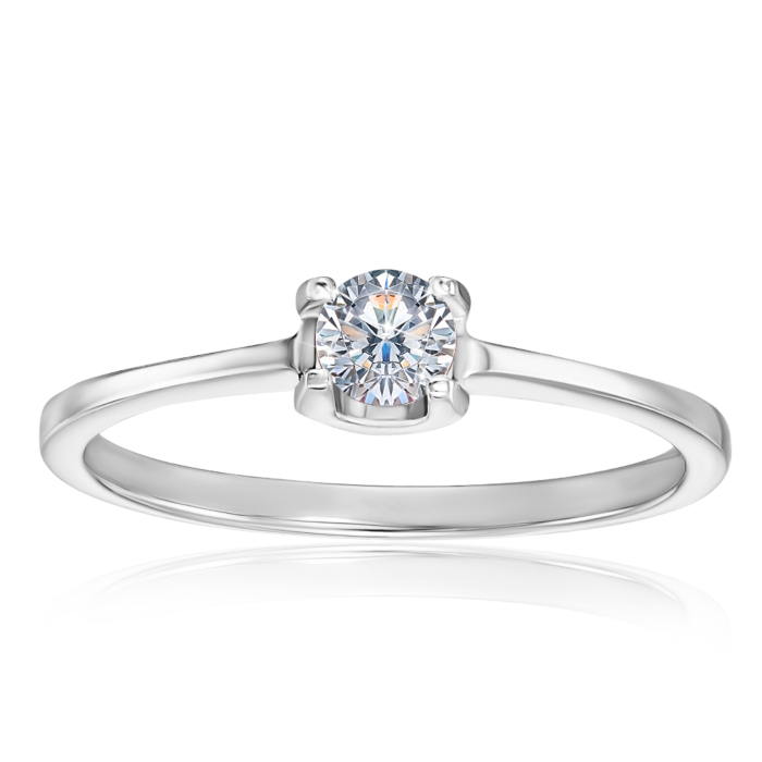 Золотое кольцо с фианитом (12113/б сп)