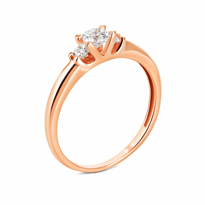 Золота каблучка з фіанітом Royal Zirconia.Артикул UG5КД4194 Royal