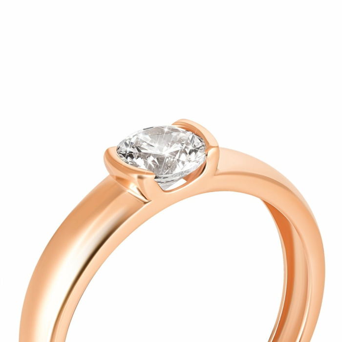 Золотое кольцо с фианитом Royal Zirconia.Артикул UG5КД4252 Royal