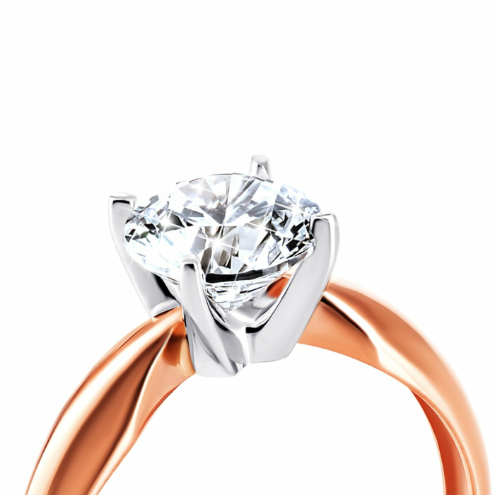 Золотое кольцо с фианитом Royal Zirconia.Артикул UG5КД4117 Royal