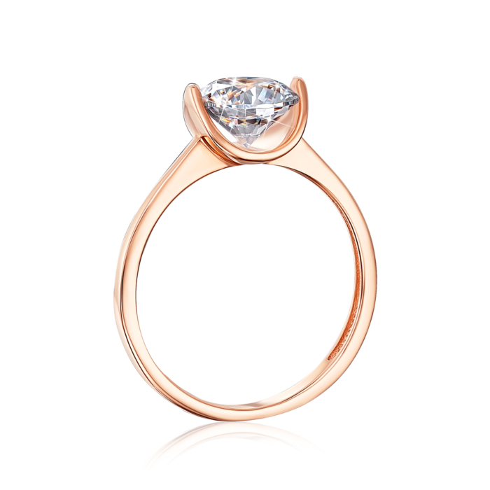 Золота каблучка з фіанітами S. Артикул 13398/01/0/280