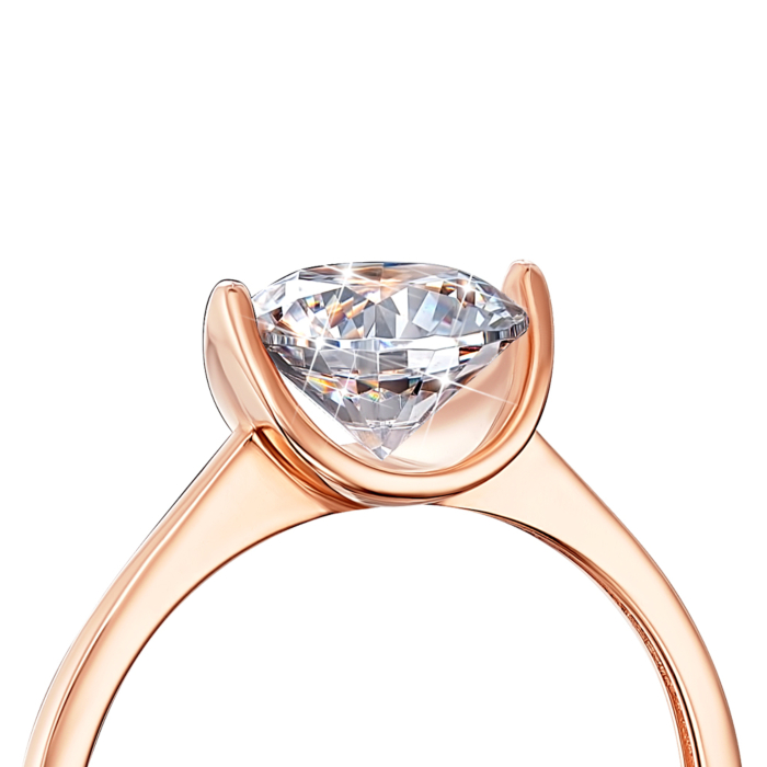 Золота каблучка з фіанітами S. Артикул 13398/01/0/280