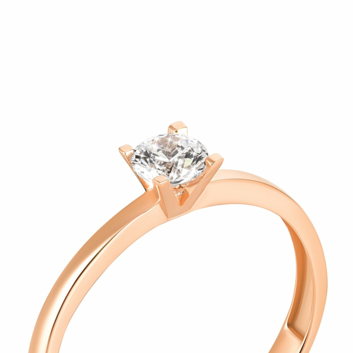 Золота каблучка з фіанітом S.Артикул UG5КД4218 Royal