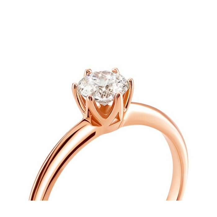 Золотое кольцо с фианитом Royal Zirconia. Артикул UG5КД4096Royal