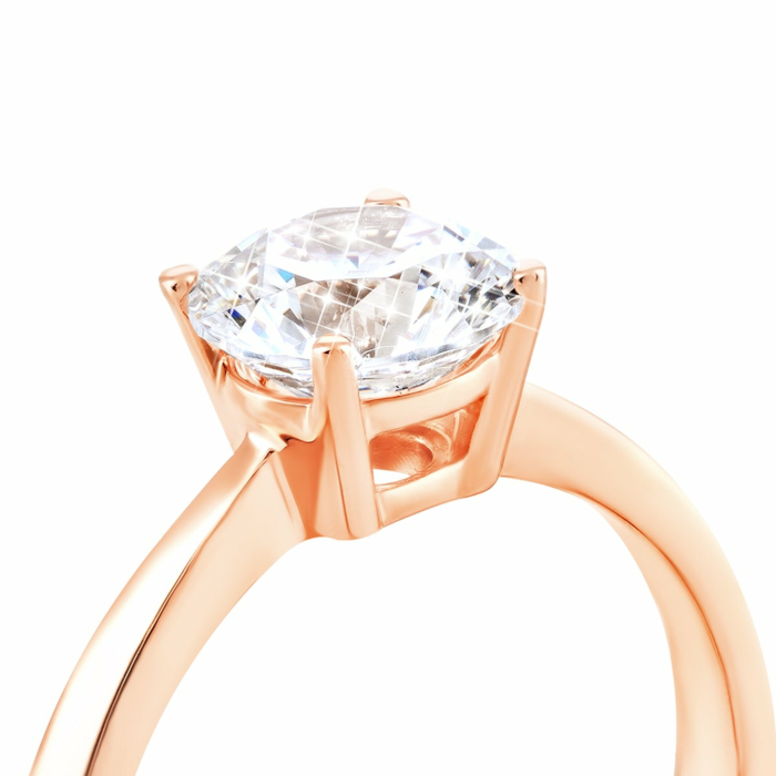 Золотое кольцо с фианитом S. Артикул UG5КД4186 Sw