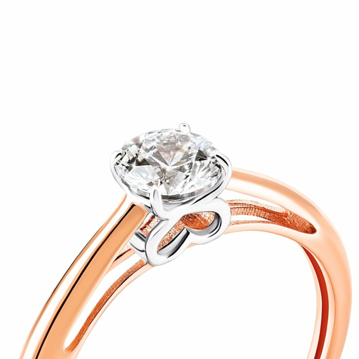 Золота каблучка з фіанітом Royal Zirconia. Артикул UG5КД4210 Royal