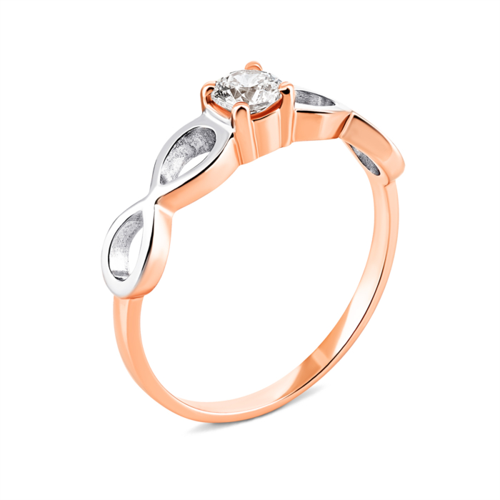 Золотое кольцо с фианитом S Zirconia. Артикул UG5КД4213 Sw