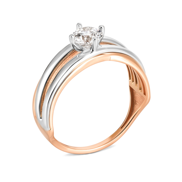 Золотое кольцо с фианитом S Zirconi. Артикул UG5КД4239 Sw