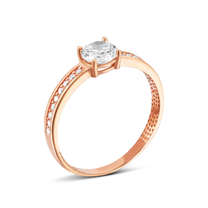 Золота каблучка з фіанітами.Артикул UG51111022401