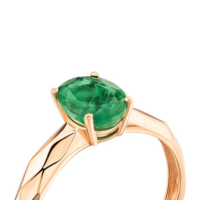 Золота каблучка зі смарагдом.Артикул UG511880EMD