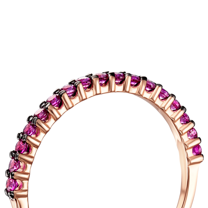 Золотое кольцо с розовыми фианитами. Артикул 13248/01/1/1283