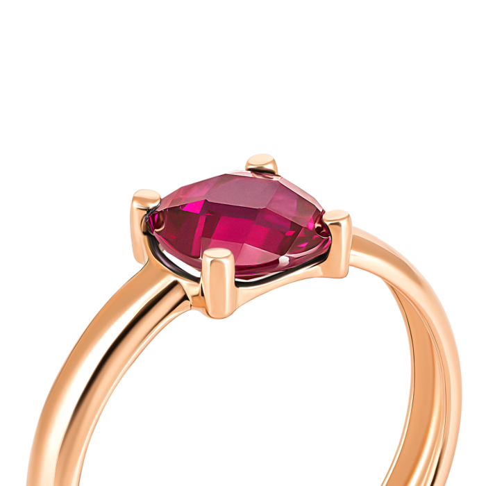 Золотое кольцо с рубином. Артикул UG5КД4257Круб