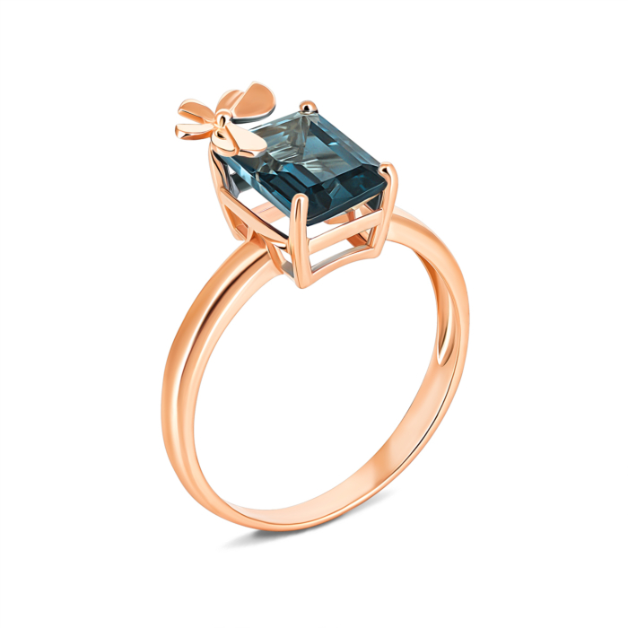 Золотое кольцо с лондон-топазом. Артикул UG5к400тл