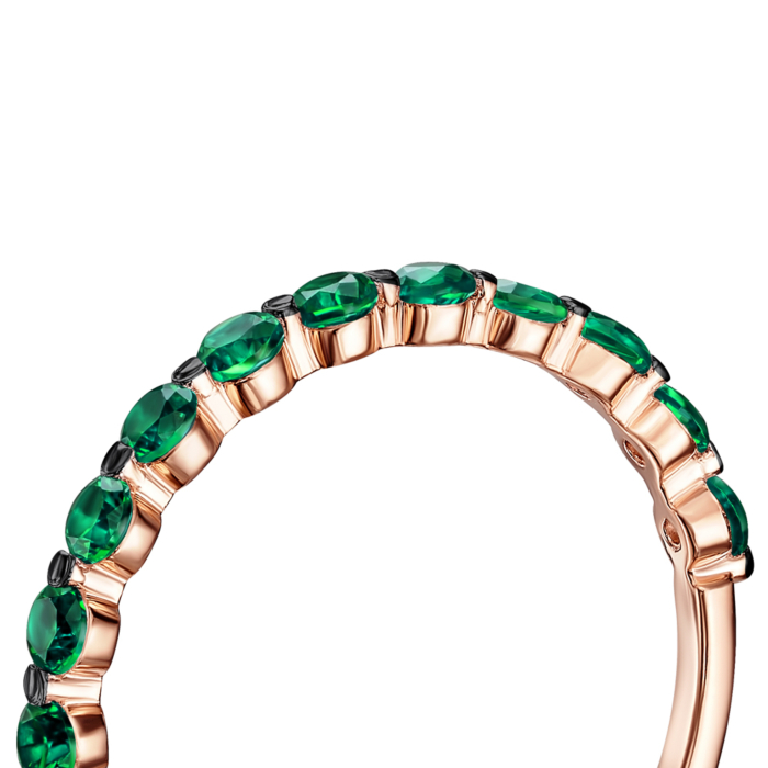 Золотое кольцо с зелеными фианитами. Артикул 13334/01/1/1966