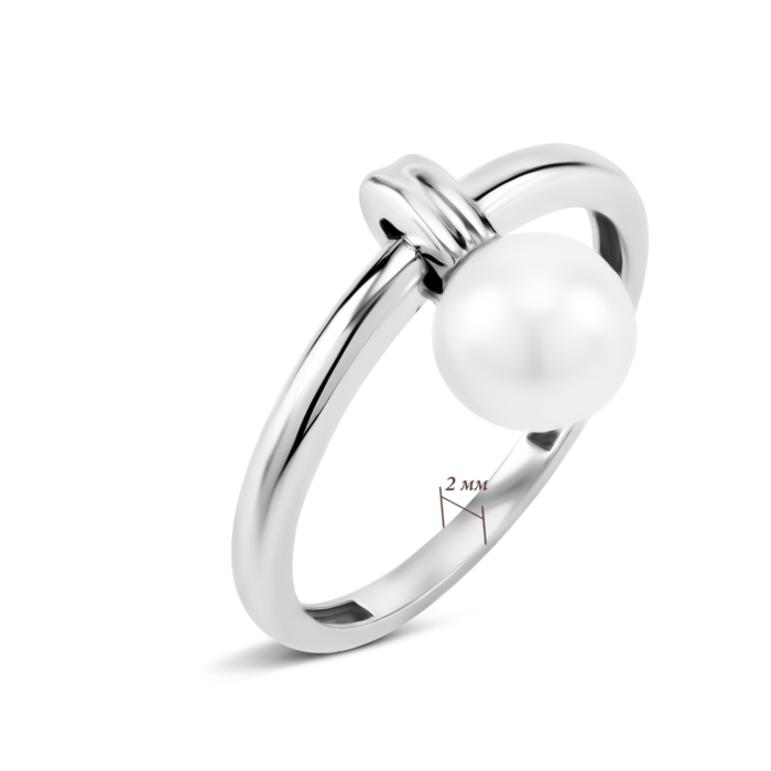 Золота каблучка з перлиною. Артикул UG51/101/095/1