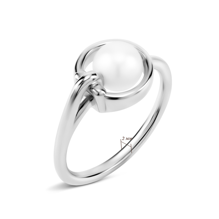 Золота каблучка з перлиною. Артикул UG51/101/097/1