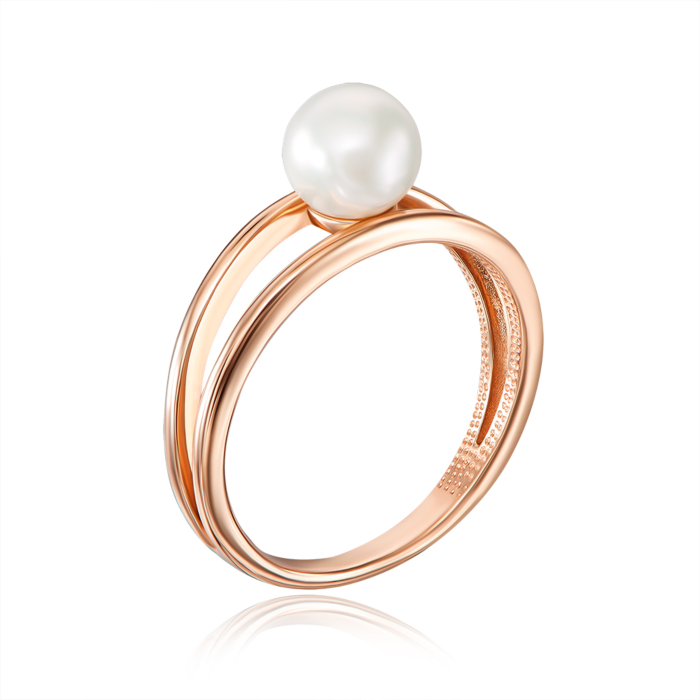 Золотое кольцо с жемчугом. Артикул 13220/01/0/600