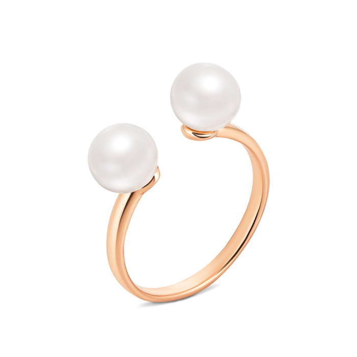 Золота каблучка з перлинами. Артикул UG5к065