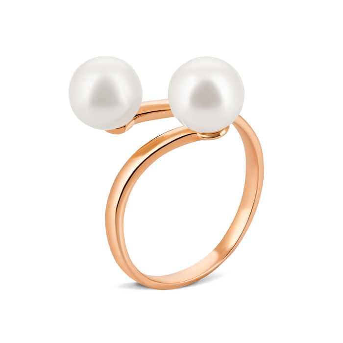 Золотое кольцо с жемчугом. Артикул UG5к067