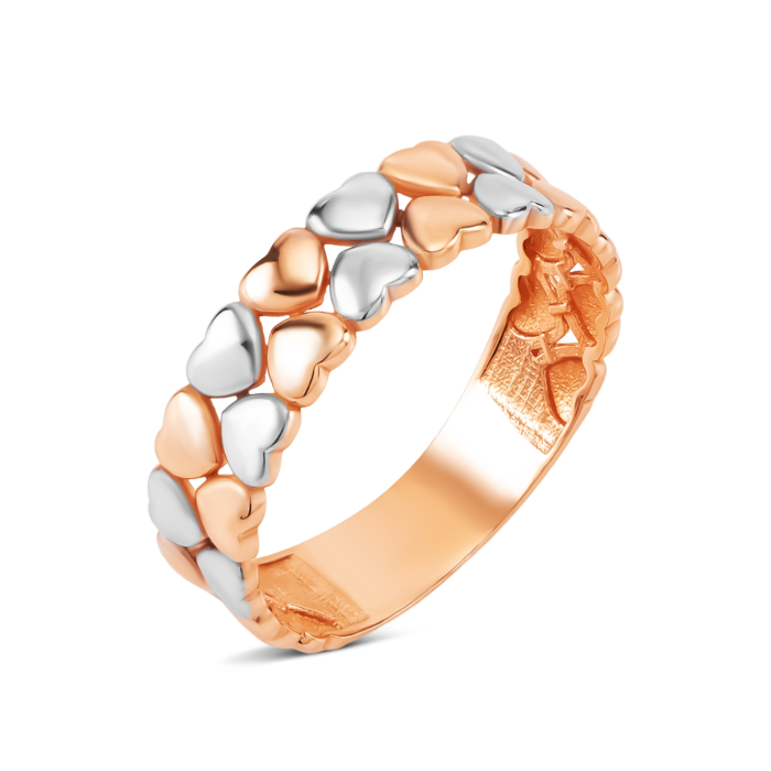 Золота каблучка Серця. Артикул UG51/201/120кб