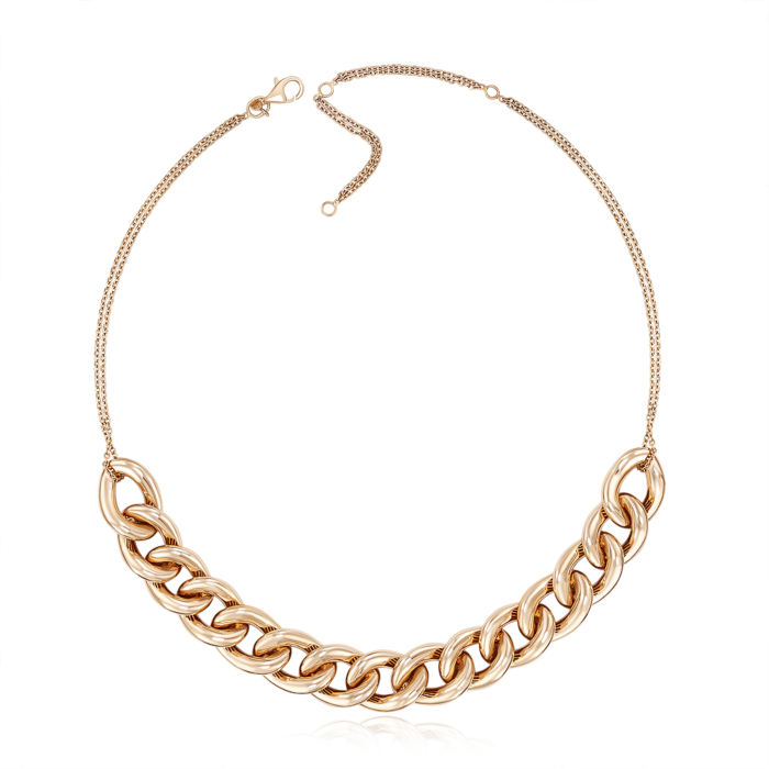 Золотое колье без вставки. Артикул 6066/66024/01/0