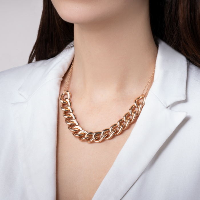 Золотое колье без вставки. Артикул 6066/66024/01/0