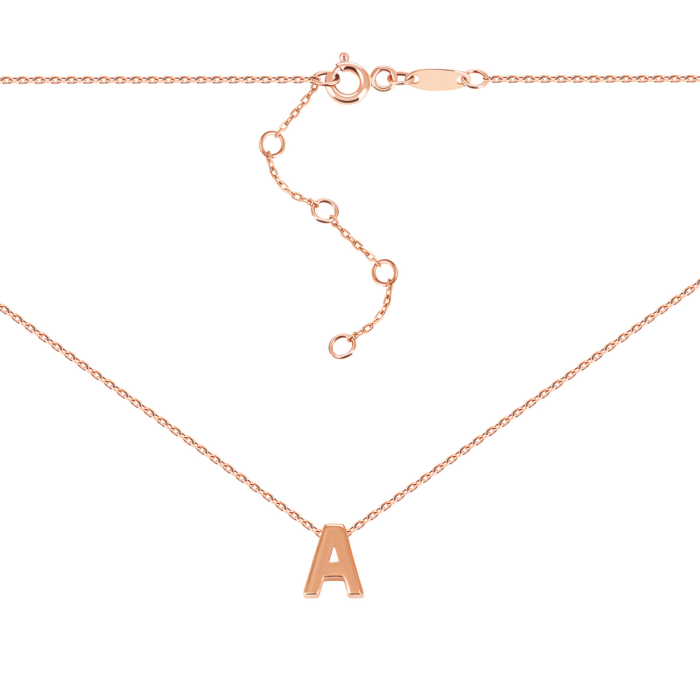 Золоте кольє літера А. Артикул UG5ПК282и