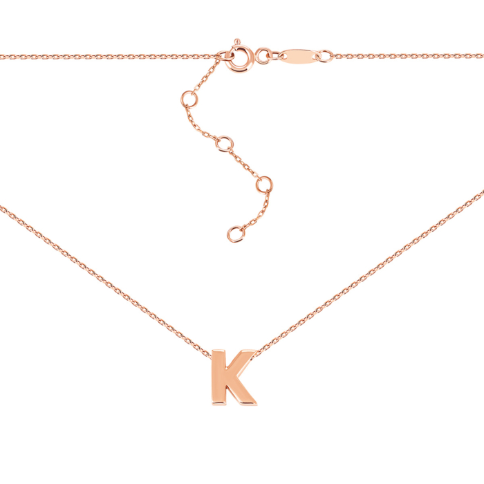 Золотое колье буква К. Артикул UG5ПК286и