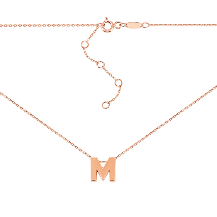Золоте кольє літера М. Артикул UG5ПК292и