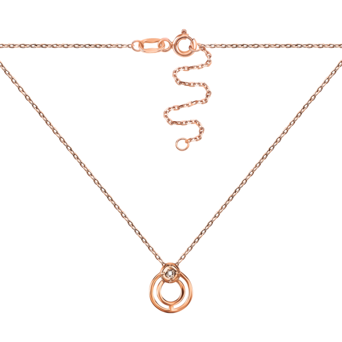 Золотое колье с бриллиантом. Артикул UG5КЛz 7018