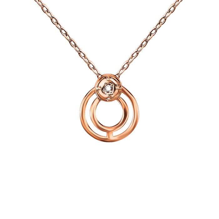 Золотое колье с бриллиантом. Артикул UG5КЛz 7018