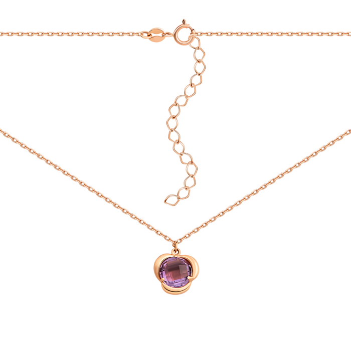 Золоте кольє з аметистом.Артикул UG54/21/288