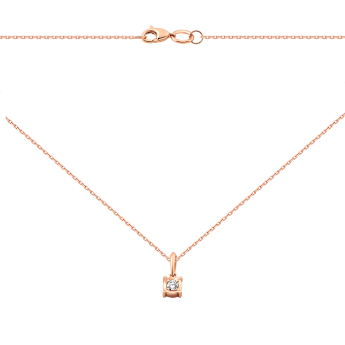 Золотое колье с бриллиантом.Артикул UG57104826201